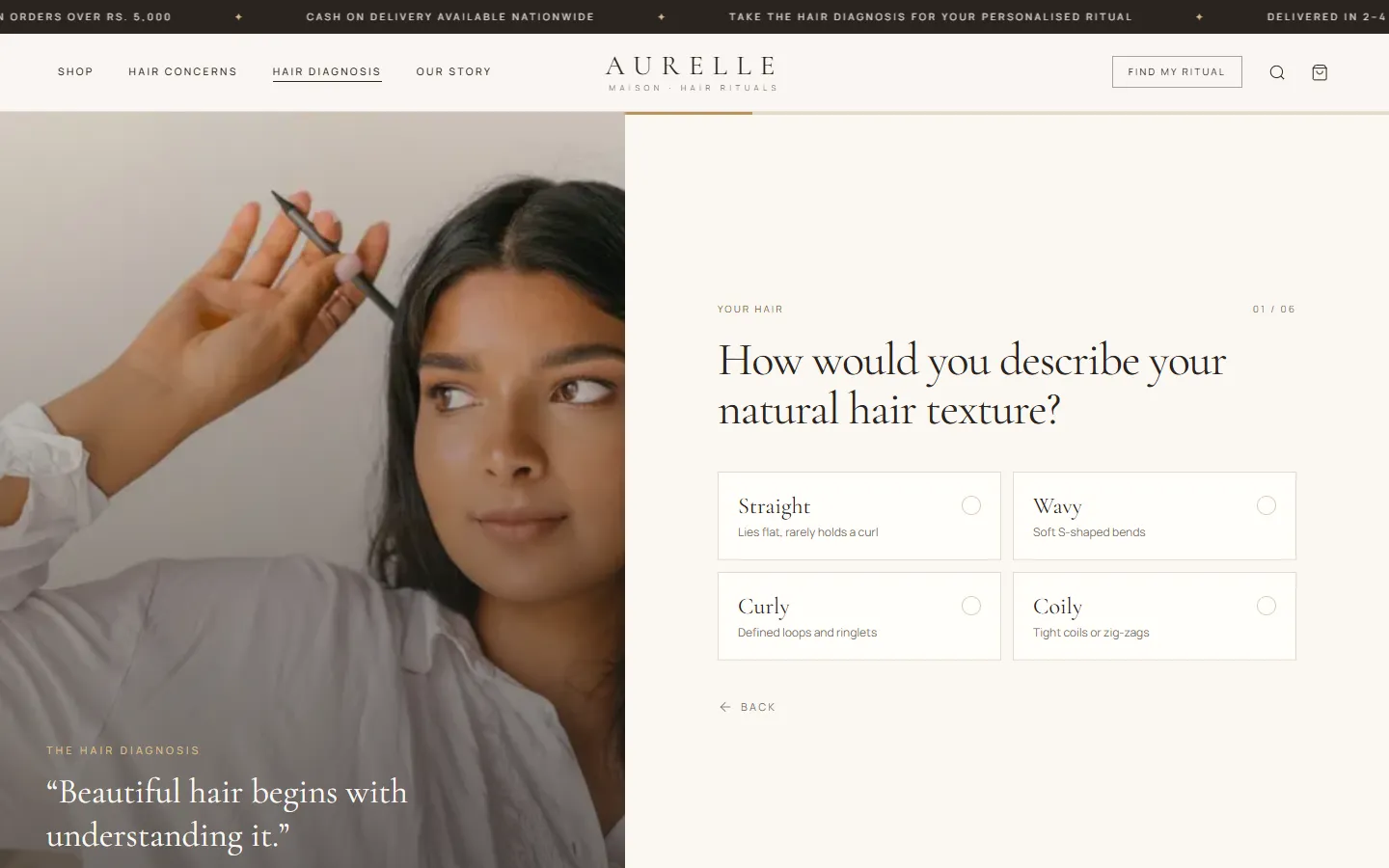 Diagnosis question about hair texture